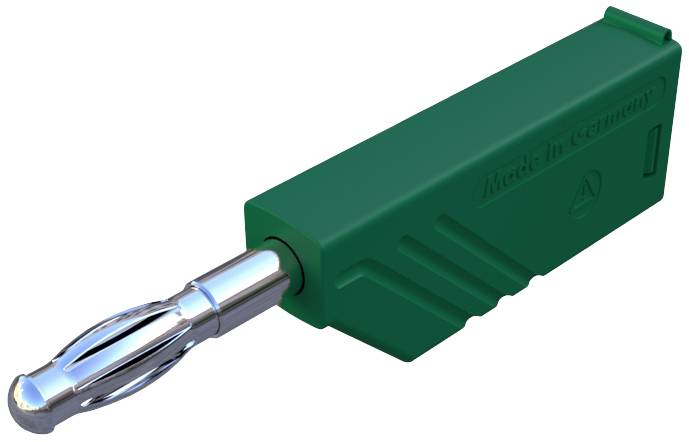 SKS Hirschmann LAS N WS Lamellenstecker Stecker, gerade Stift-Ø: 4mm Grün 1St.