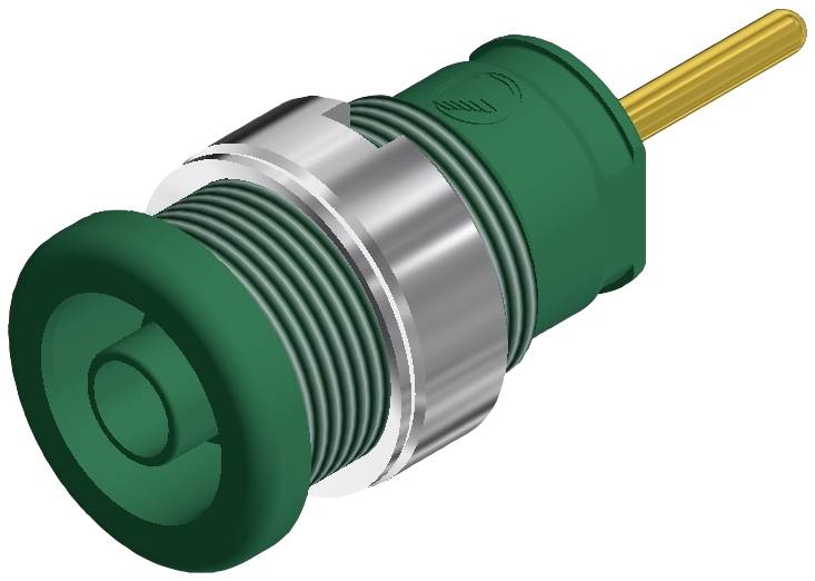 SKS Hirschmann SEB 2630 S1,9 Sicherheits-Laborbuchse Buchse, Einbau vertikal Stift-Ø: 4mm Grün 1St.