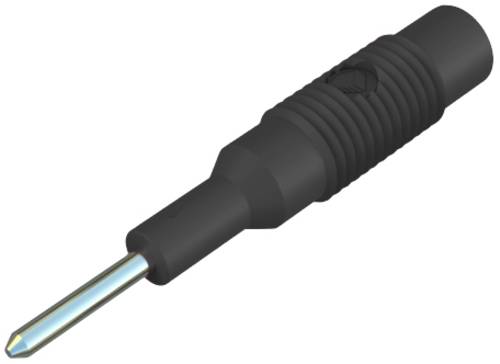 Hirschmann Test & Measurement MZS 2 Übergangsstecker Stecker 2 mm - Buchse 4 mm Schwarz