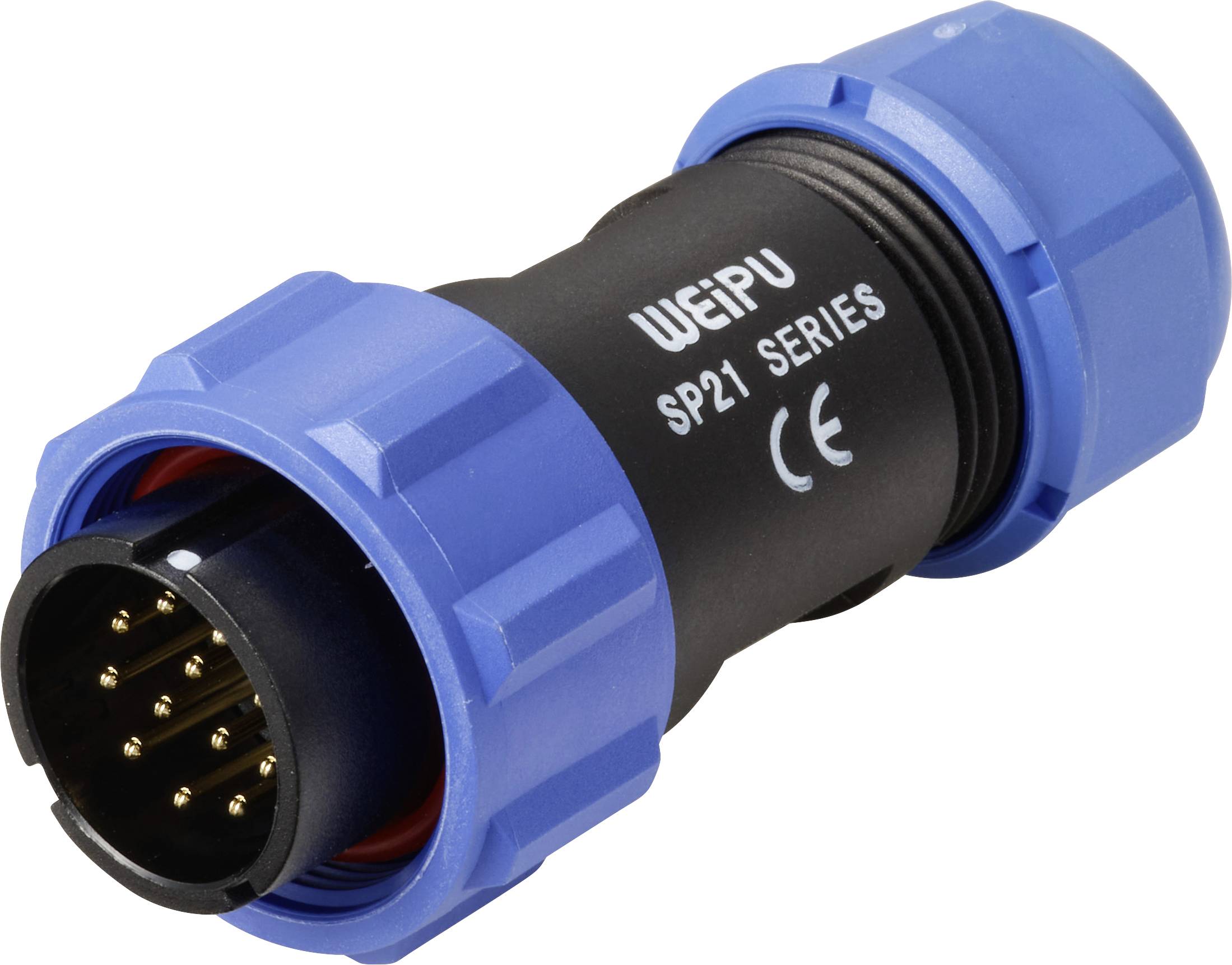 Weipu SP2110 / P 12 II Rundstecker Stecker, gerade Gesamtpolzahl: 12 Serie (Rundsteckverbinder): SP21 1St.