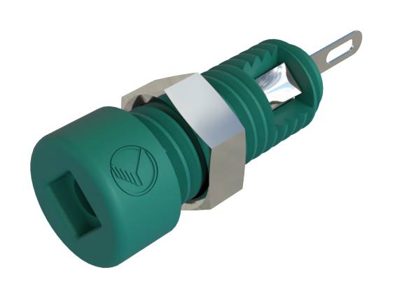 SKS Hirschmann CO MBI 1 Miniatur-Laborbuchse Buchse, Einbau vertikal Stift-Ø: 2mm Grün