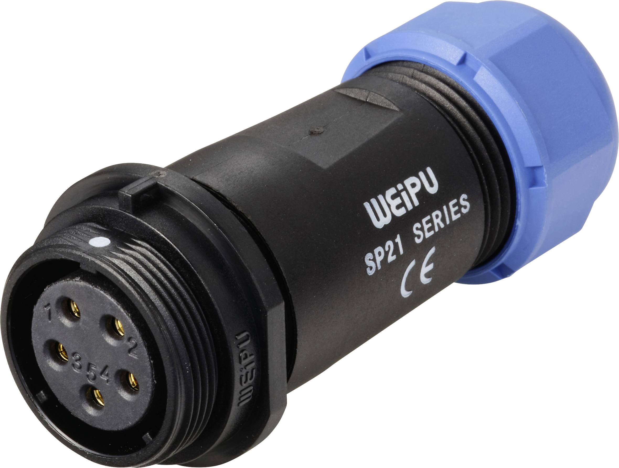 Weipu SP2111 / S 5C II Rundstecker Buchse, gerade Gesamtpolzahl: 5 Serie (Rundsteckverbinder): SP21 1St.