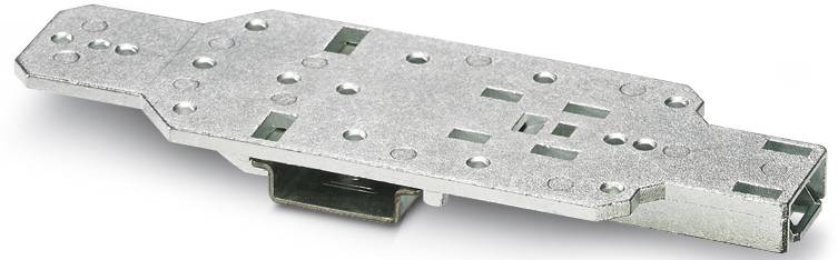 Metallschiene mit Befestigungslöchern, geeignet für Montagezwecke.