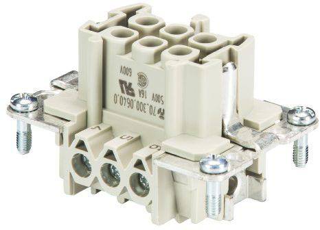 Wieland Electric 70.300.0640.0 Buchseneinsatz BAS Gesamtpolzahl 6 + PE 1St.