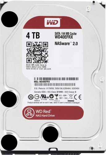 Western Digital WD40EFRX Interne Festplatte 8.9cm (3.5 Zoll) 4TB Red™ Bulk SATA III