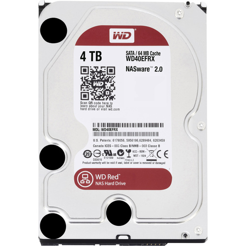 Western Digital WD Red™ Plus 4 TB Interne Festplatte 8.9 cm (3.5 Zoll) SAS 6 Gb/s WD40EFRX Bulk