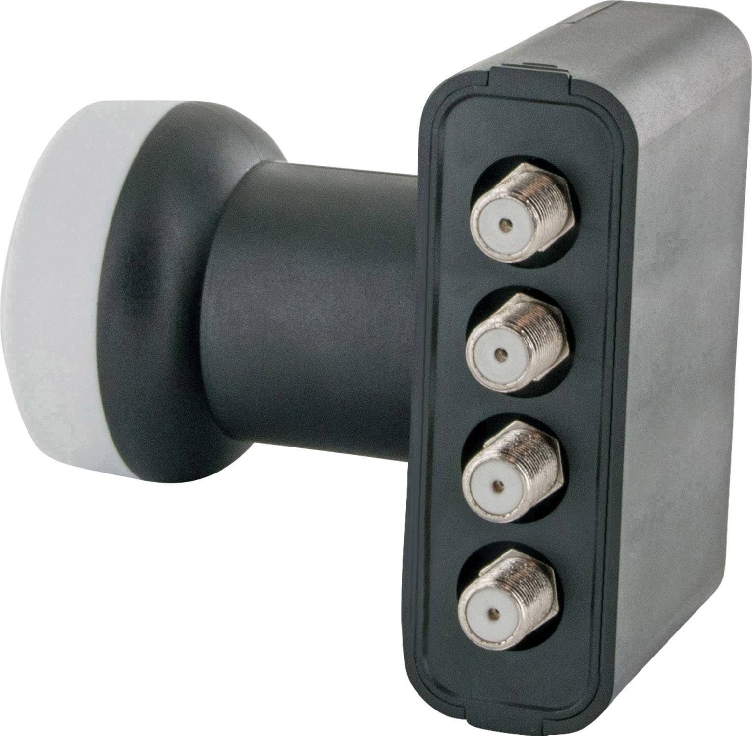 Schwaiger LNB4 Quad-LNB Teilnehmer-Anzahl: 4 Feedaufnahme: 40mm mit Switch Hellgrau, Weiß