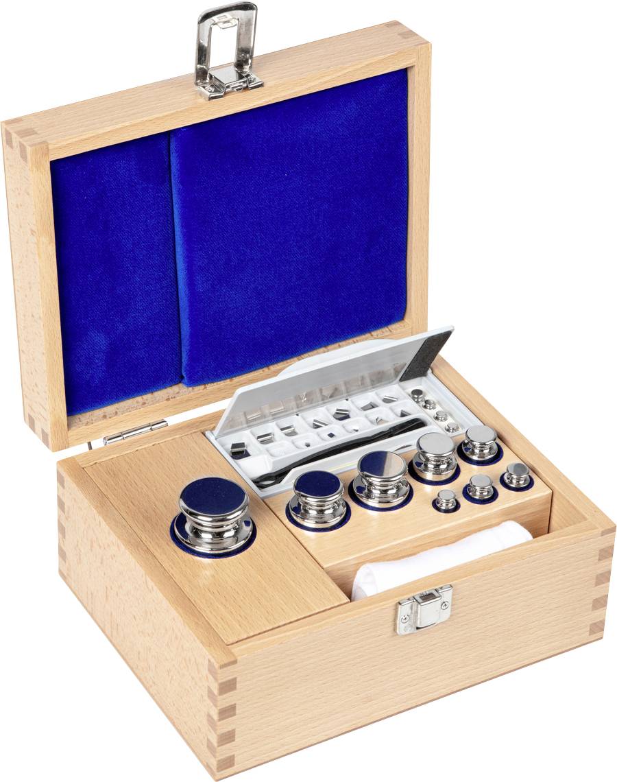 Kern 313-05 E2 Gewichtsatz, 1 mg - 500g Edelstahl, im Holzetui