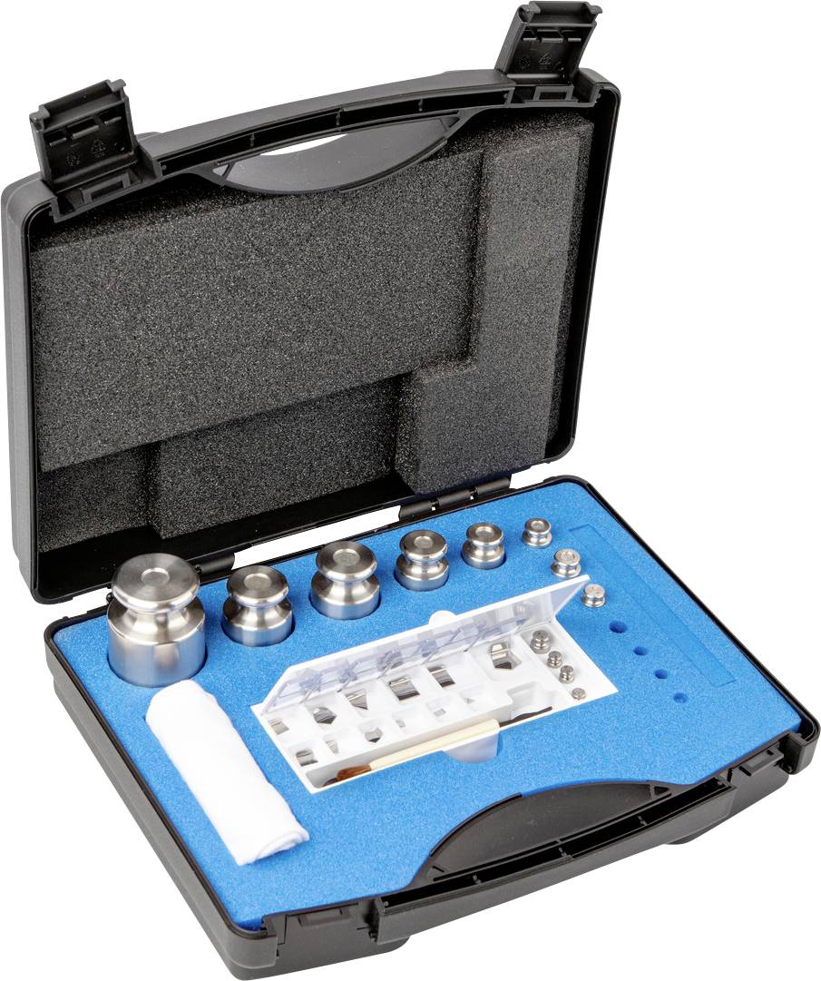 Kern 333-054 F2 Gewichtsatz, 1 mg - 500g Edelstahl feingedreht, im Kunsstoff Etui