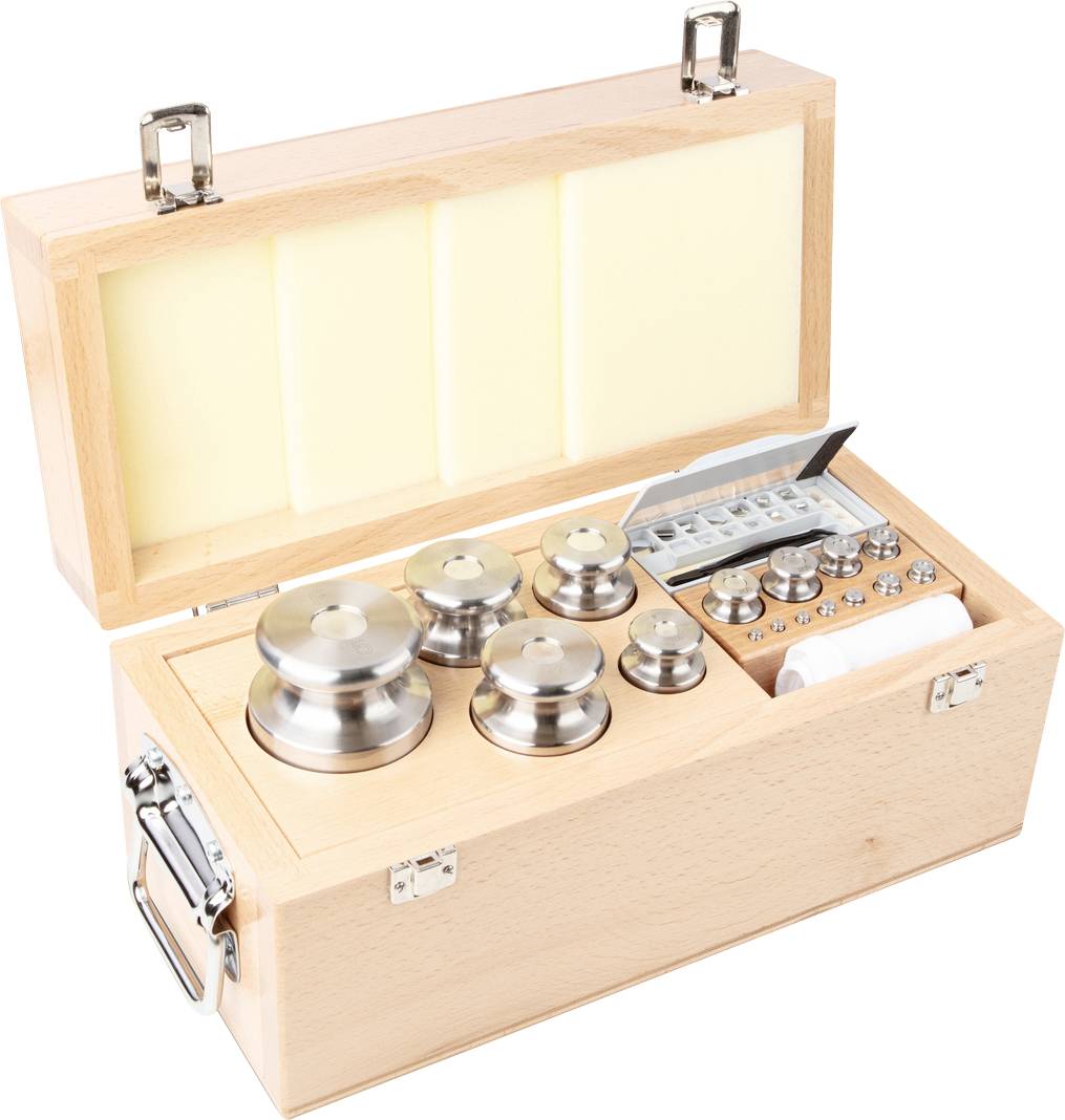 Kern 333-08 F2 Gewichtsatz, 1 mg - 5kg Edelstahl feingedreht, im Holzetui