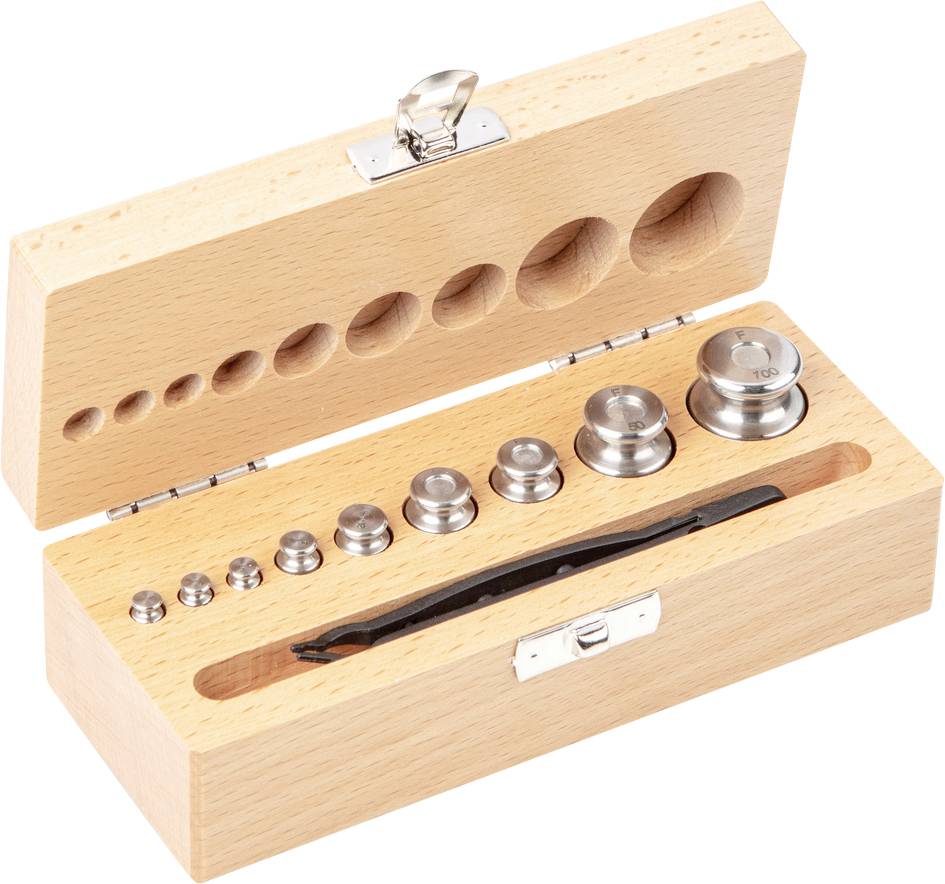 Kern 334-03 F2 Gewichtsatz, 1g - 100g Edelstahl feingedreht, im Holzetui