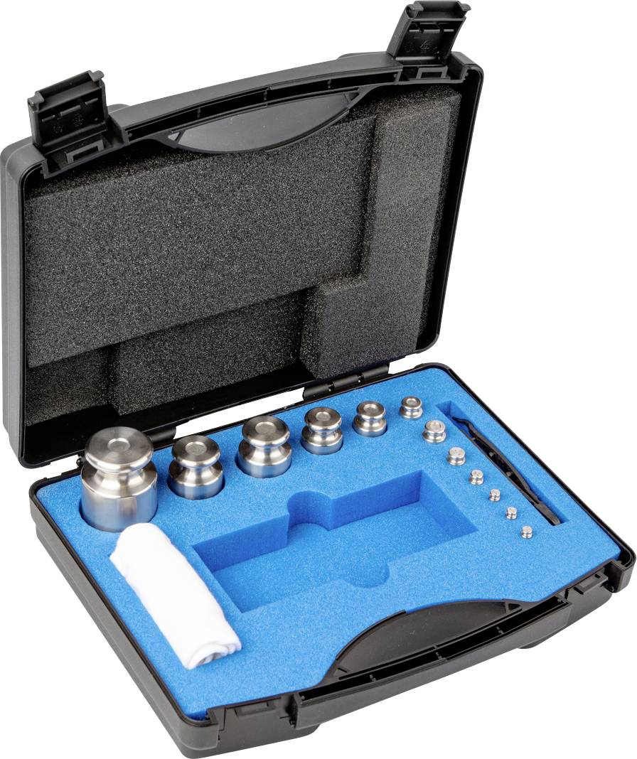 Kern 334-054 F2 Gewichtsatz, 1g - 500g Edelstahl feigedreht, im Kunststoff Etui