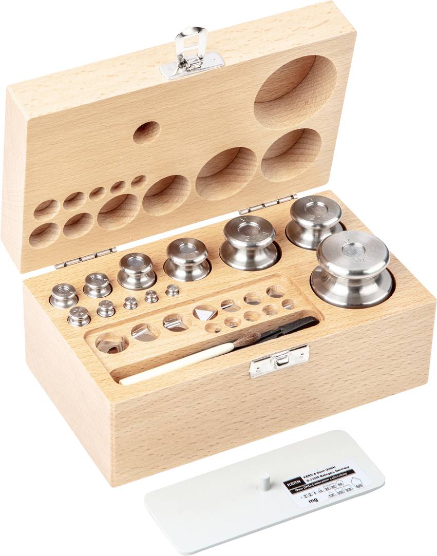 Kern 343-05 M1 Gewichtsatz, 1 mg - 500g Edelstahl, im Holzetui