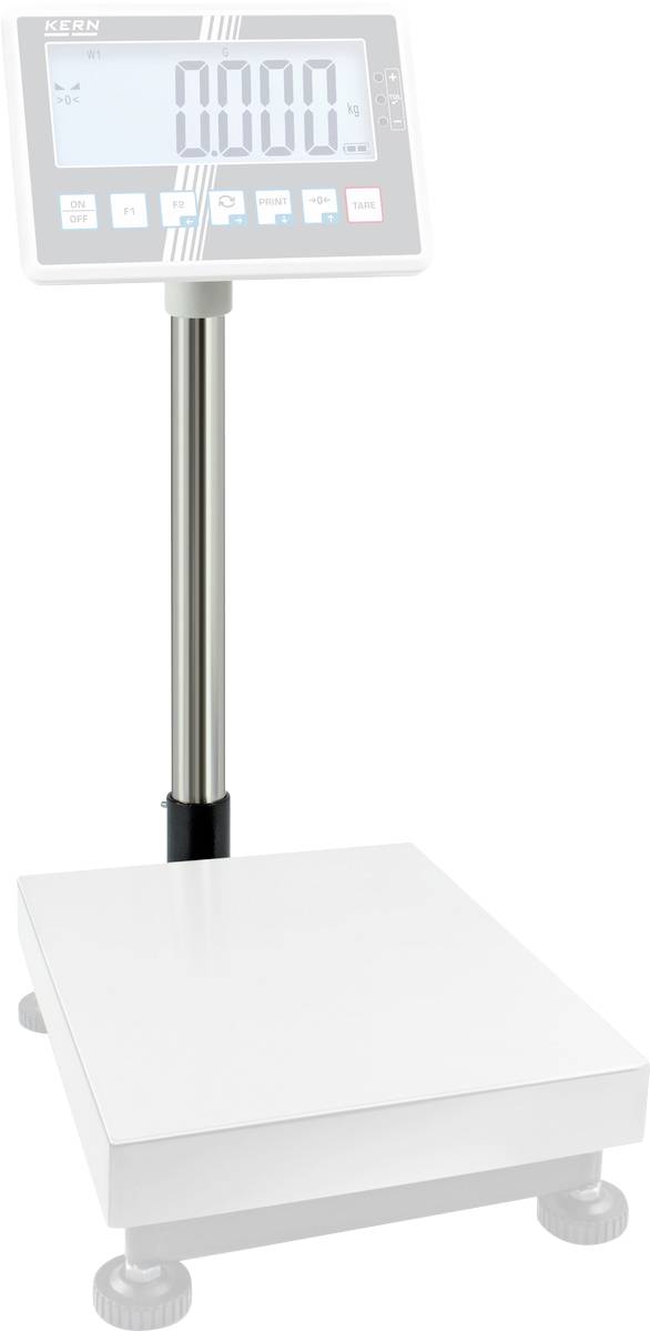 Elektronische Tischwaage mit digitalem Display und numerischer Anzeige, montiert auf einer Metallstange, zur präzisen Gewichtsmessung.