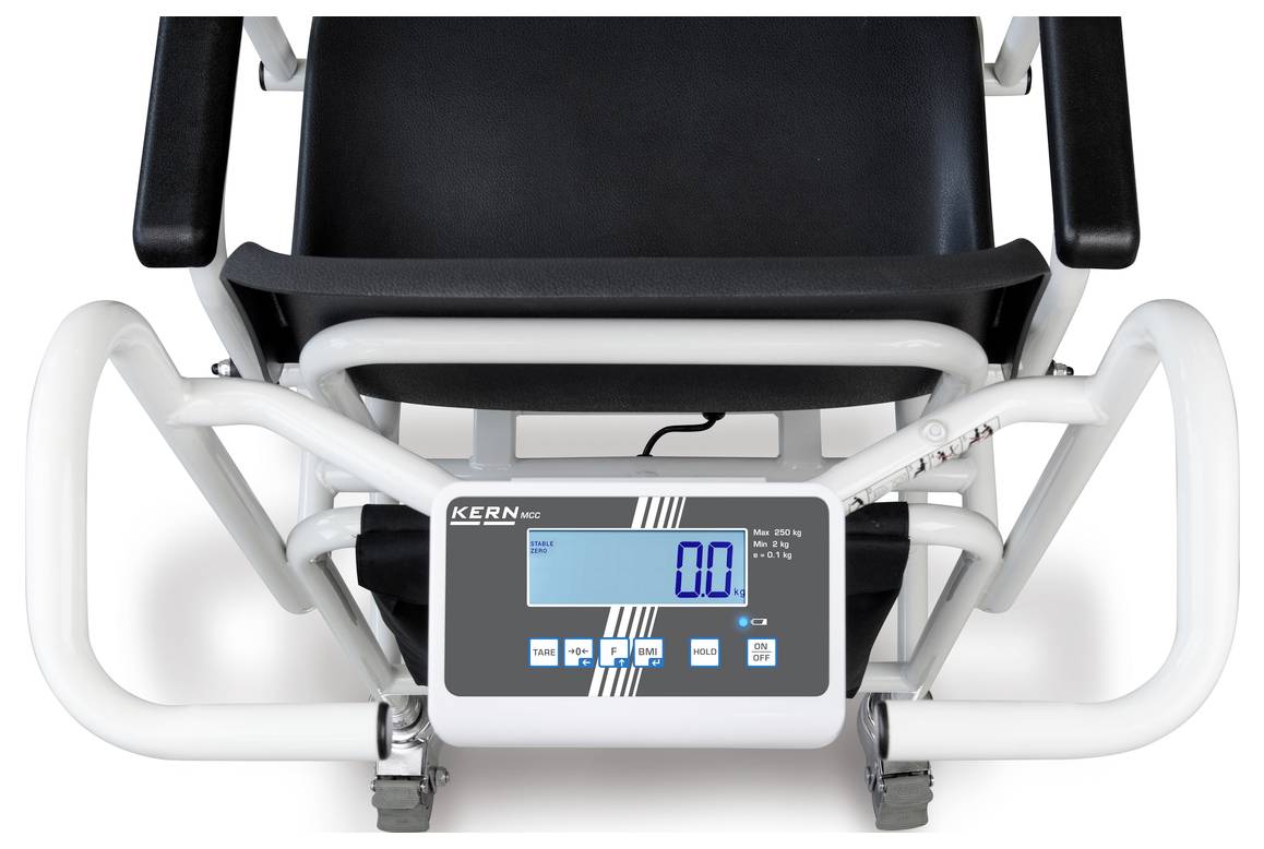 Kern Stuhlwaage digital Wägebereich (max.)=250kg Schwarz, Weiß Eichfähig, Kalibrierbar