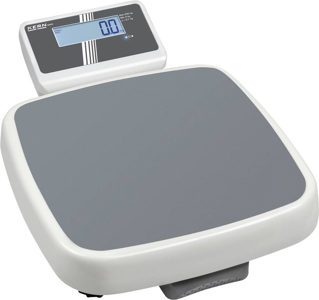 Kern Personenwaage digital Wägebereich (max.)=250kg Weiß, Grau Eichfähig, Kalibrierbar