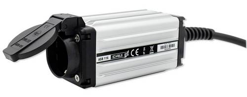 Schabus 300116 Anlaufstrombegrenzer Schwarz, Aluminium IP54