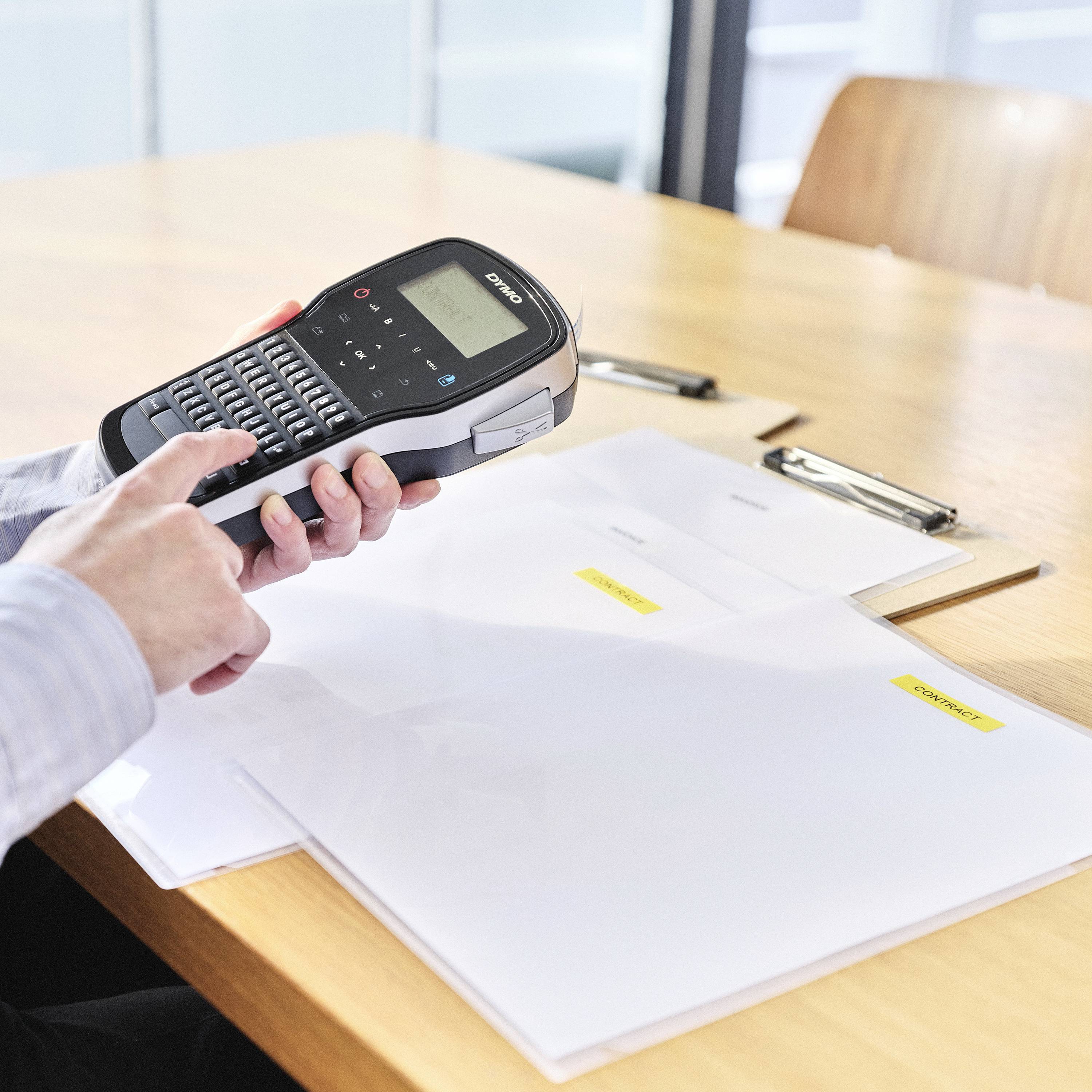 Schriftband DYMO D1 45018 Bandfarbe: Gelb Schriftfarbe:Schwarz 12 mm 7 m