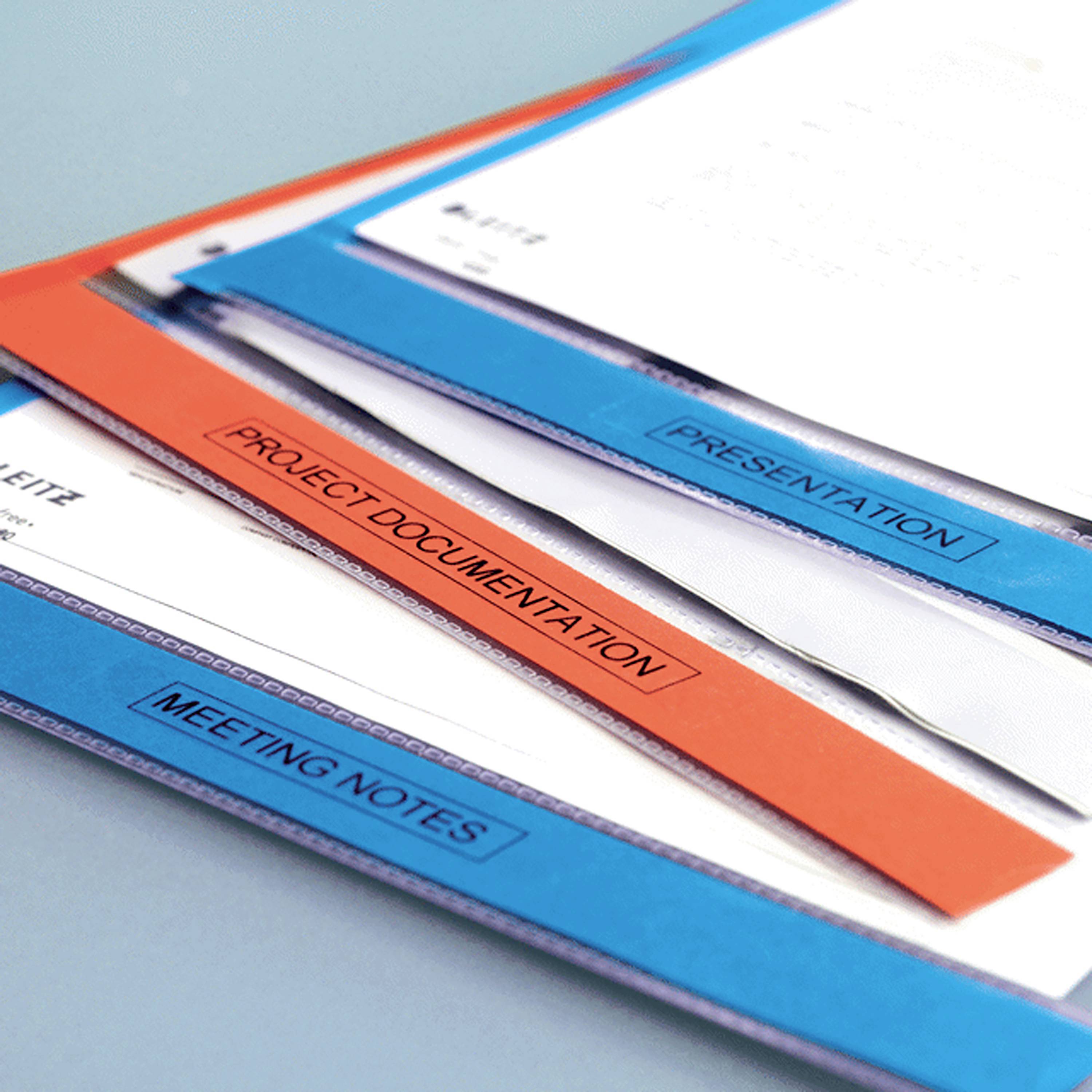 'Dokumentenmappen mit Labels: 