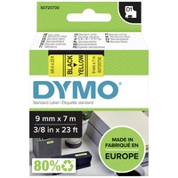 DYMO Schriftband D1 40918 Bandfarbe: Gelb Schriftfarbe:Schwarz 9mm 7m DYMO Schriftband D1 40918 Bandfarbe: Gelb Schriftfarbe:Schwarz 9mm 7m