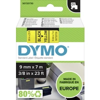 DYMO Schriftband D1 40918 Bandfarbe: Gelb Schriftfarbe:Schwarz 9mm 7m DYMO Schriftband D1 40918 Bandfarbe: Gelb Schriftfarbe:Schwarz 9mm 7m