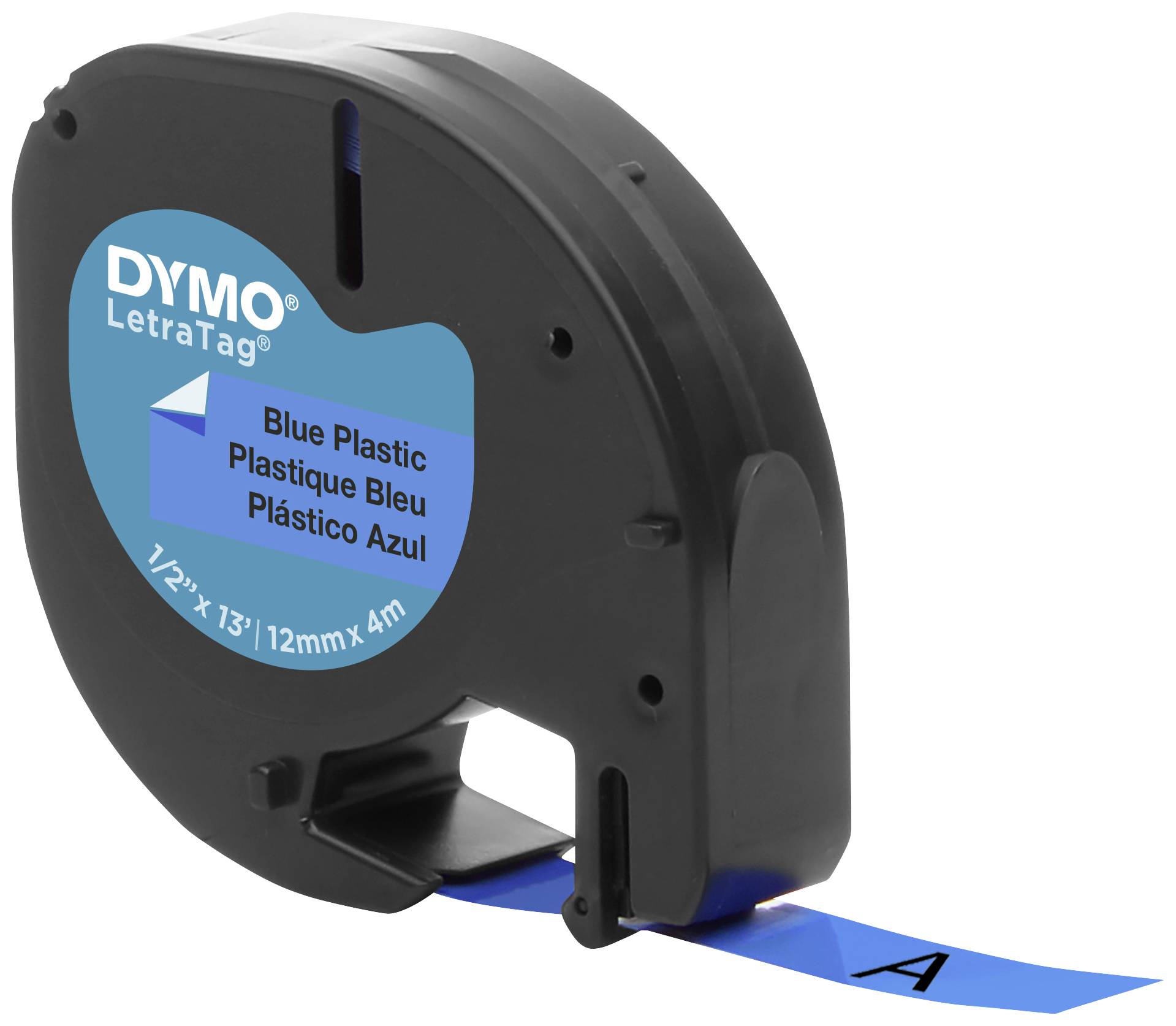 DYMO LT Schriftband Bandfarbe: Ultrablau Schriftfarbe: Schwarz 12mm 4m S0721650