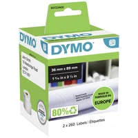DYMO Etiketten Rolle 99012 S0722400 89 x 36mm Papier Weiß 520 St. Permanent haftend Versand-Etiketten DYMO Etiketten Rolle 99012 S0722400 89 x 36mm Papier Weiß 520 St. Permanent haftend Versand-Etiketten