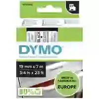 DYMO Schriftband D1 45800 Bandfarbe: Transparent Schriftfarbe:Schwarz 19mm 7m DYMO Schriftband D1 45800 Bandfarbe: Transparent Schriftfarbe:Schwarz 19mm 7m