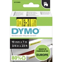 DYMO Schriftband D1 45808 Bandfarbe: Gelb Schriftfarbe:Schwarz 19mm 7m DYMO Schriftband D1 45808 Bandfarbe: Gelb Schriftfarbe:Schwarz 19mm 7m