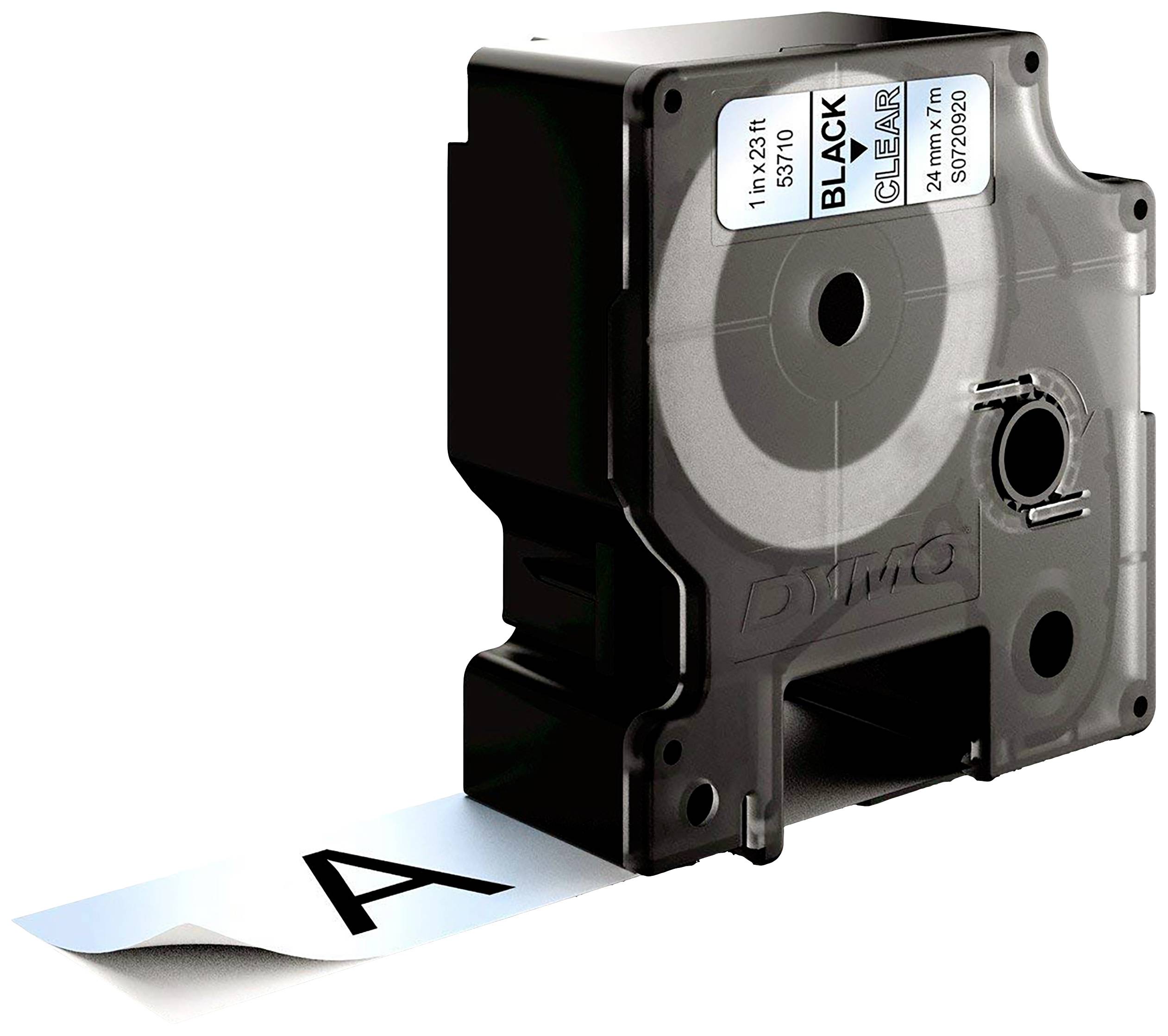 DYMO Schriftband D1 53710 Bandfarbe: Transparent Schriftfarbe:Schwarz 24mm 7m