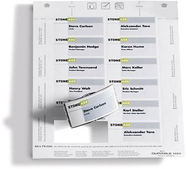 Durable 145302 Einsteckschild Namensschild BADGEMAKER® - 1453 (B x H) 75 mm x 40 mm 240 St.