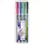 Staedtler Lumocolor permanent M DRY SAFE 317 WP4 Permanentmarker Rot, Blau, Grün, Schwarz wasserfest: Ja Staedtler Lumocolor permanent M DRY SAFE 317 WP4 Permanentmarker Rot, Blau, Grün, Schwarz wasserfest: Ja