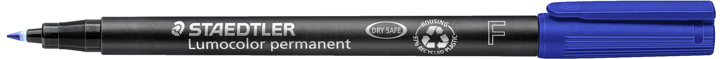 Staedtler Lumocolor permanent F DRY SAFE 318-3 Permanentmarker Blau wasserfest: Ja