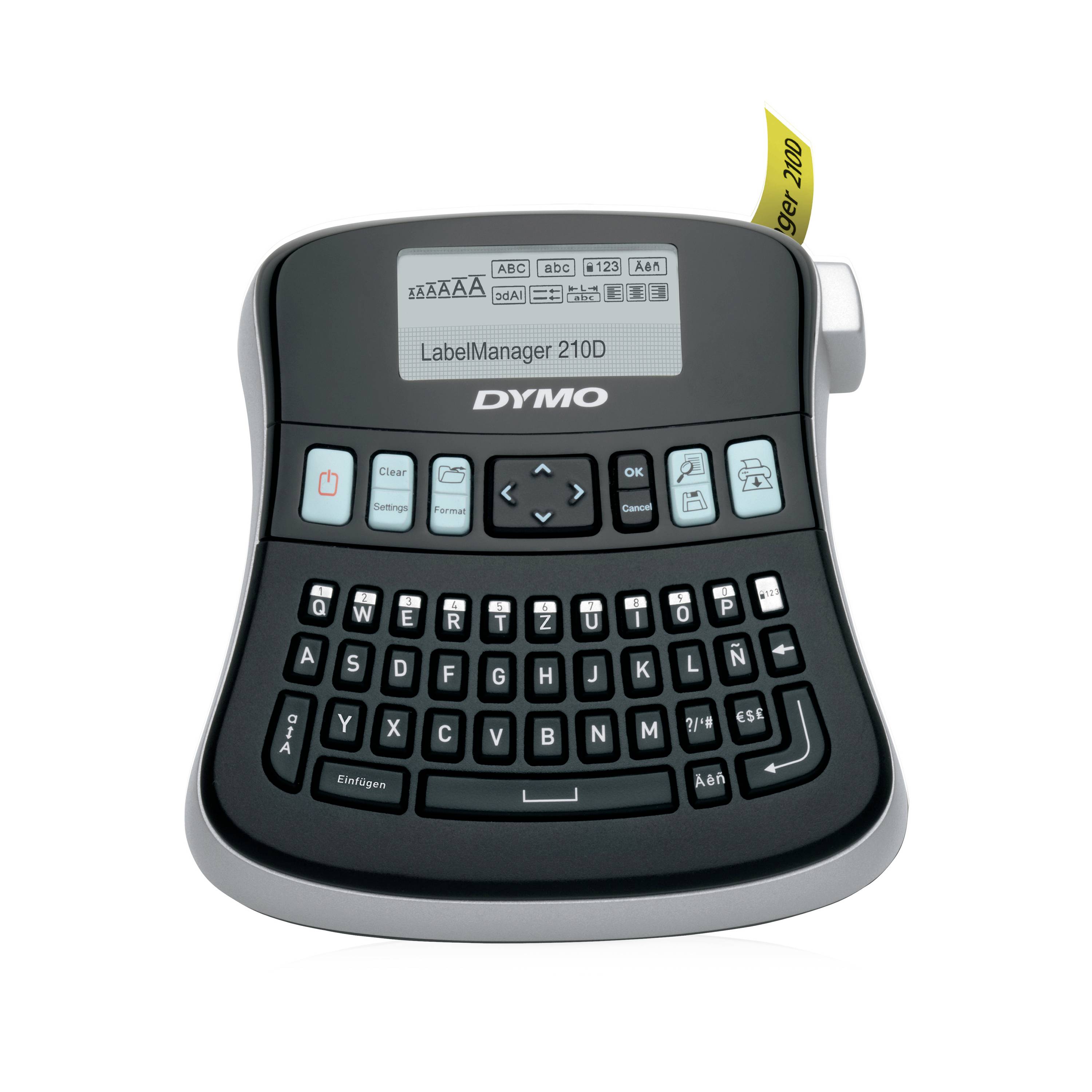 DYMO LabelManager 210D+ Beschriftungsgerät Geeignet für Schriftband: D1 6 mm, 9 mm, 12mm