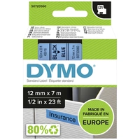 DYMO Schriftband D1 45016 Bandfarbe: Blau Schriftfarbe:Schwarz 12mm 7m DYMO Schriftband D1 45016 Bandfarbe: Blau Schriftfarbe:Schwarz 12mm 7m