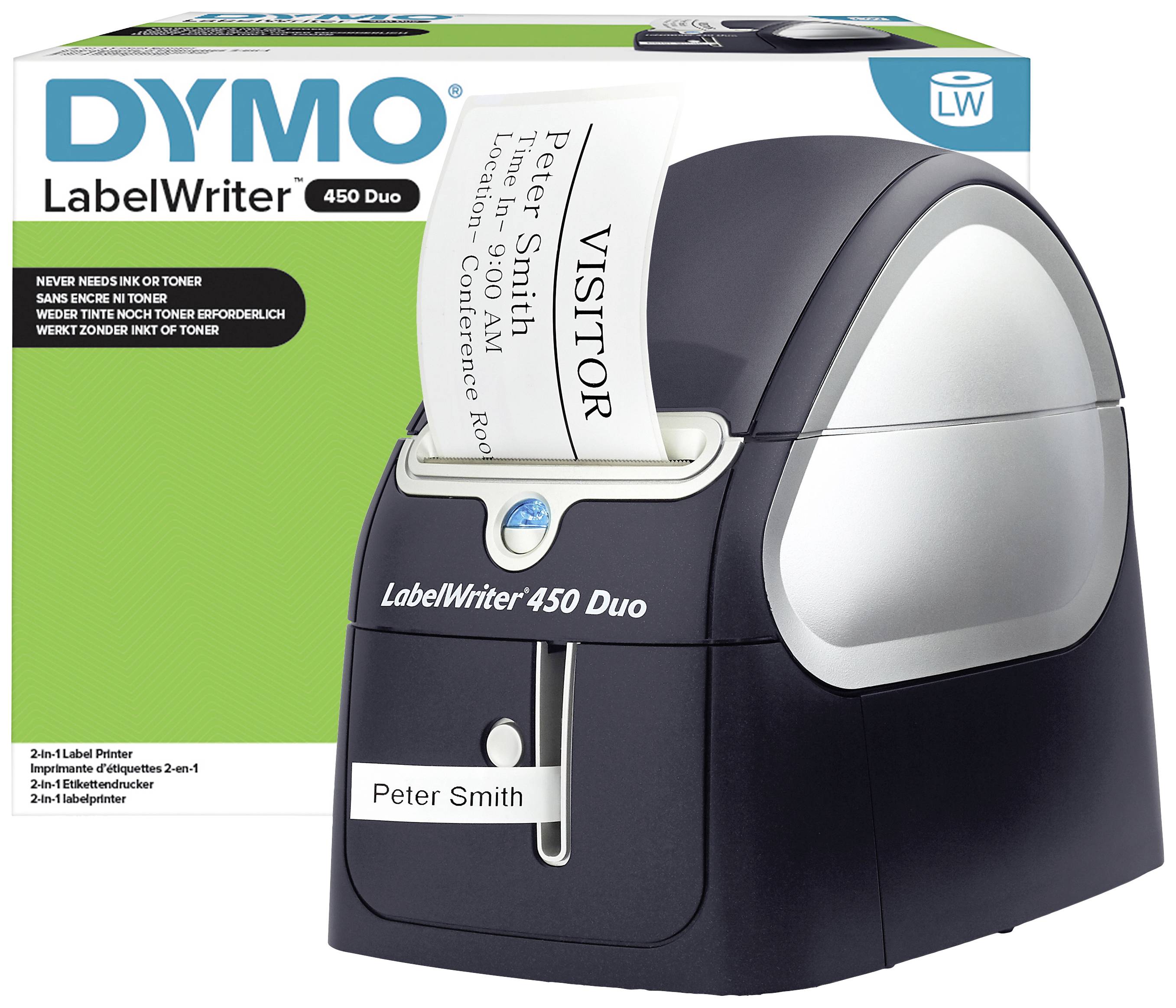 DYMO LabelWriter 450 Duo Etikettendrucker Thermodirekt 300 x 600 dpi Etikettenbreite (max.): 56 mm USB