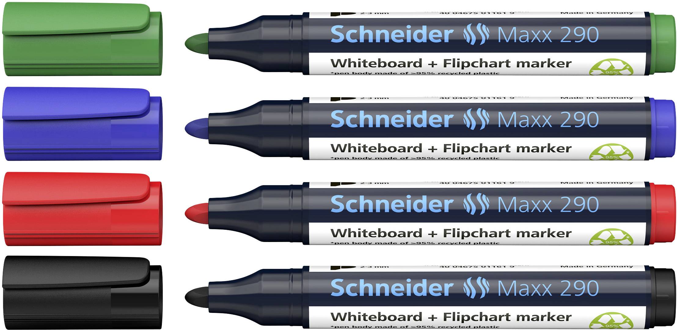Schneider Schreibgeräte Maxx 290 129094 Whiteboardmarker Schwarz, Rot, Blau, Grün 4St.