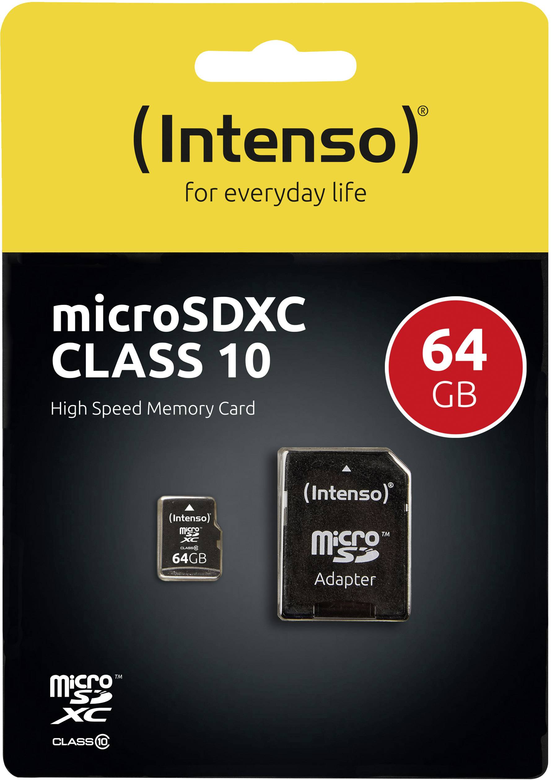 Intenso High Performance microSDXC-Karte 64GB Class 10 inkl. SD-Adapter