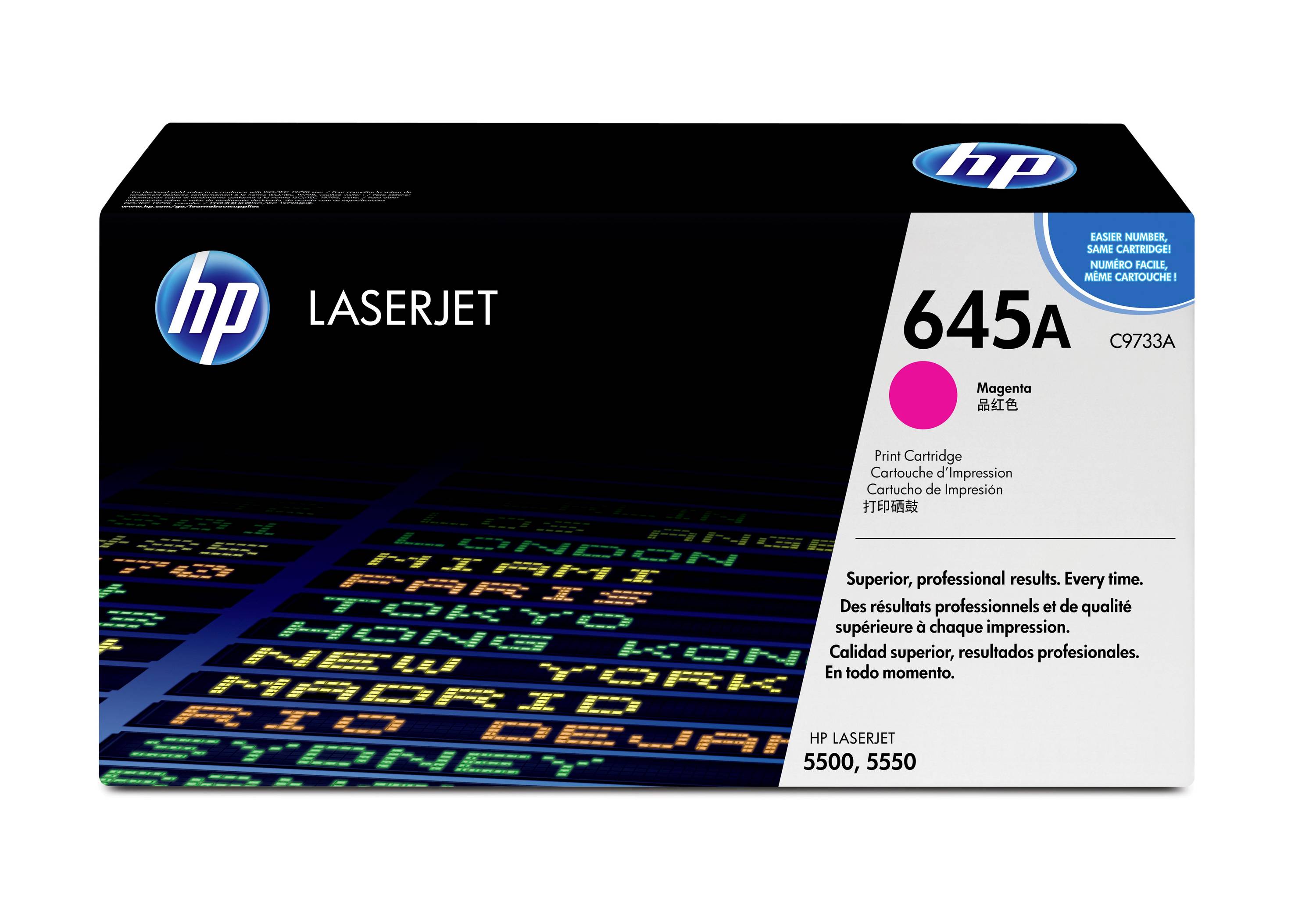 HP LaserJet 645A Magenta-Tonerpatrone, Modell C9733A, für LaserJet 5500 und 5550 Drucker.