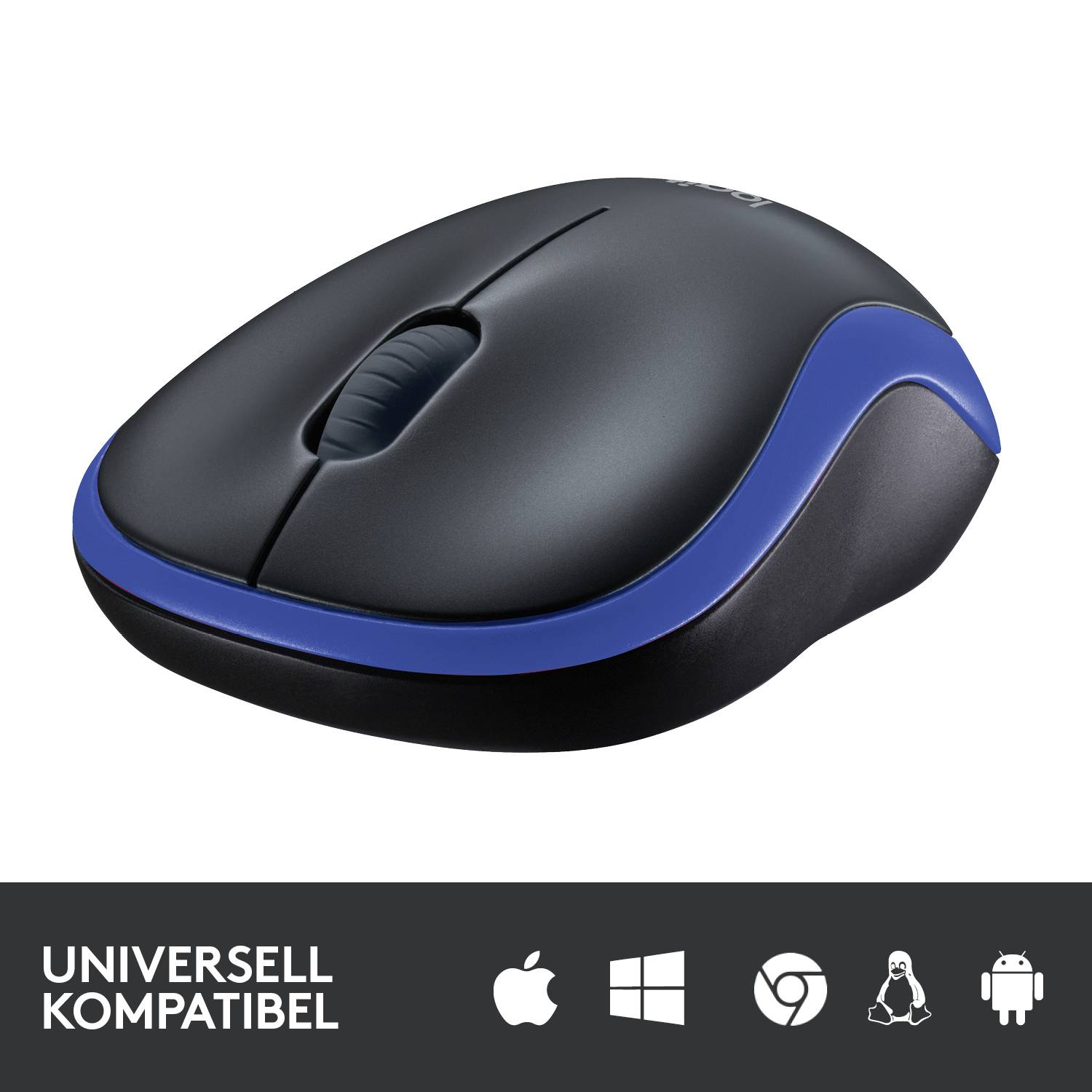 Logitech M185 Maus Funk Optisch Blau 3 Tasten 1000 dpi