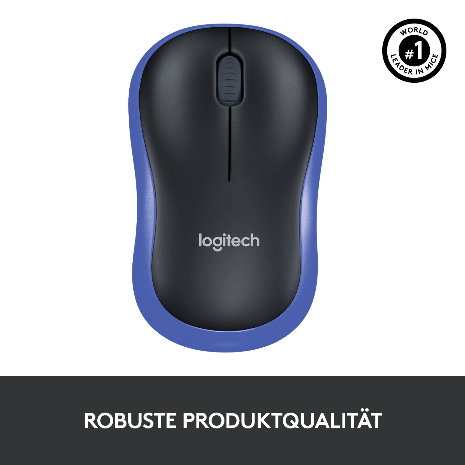 Logitech Wireless Maus M185, USB, blau