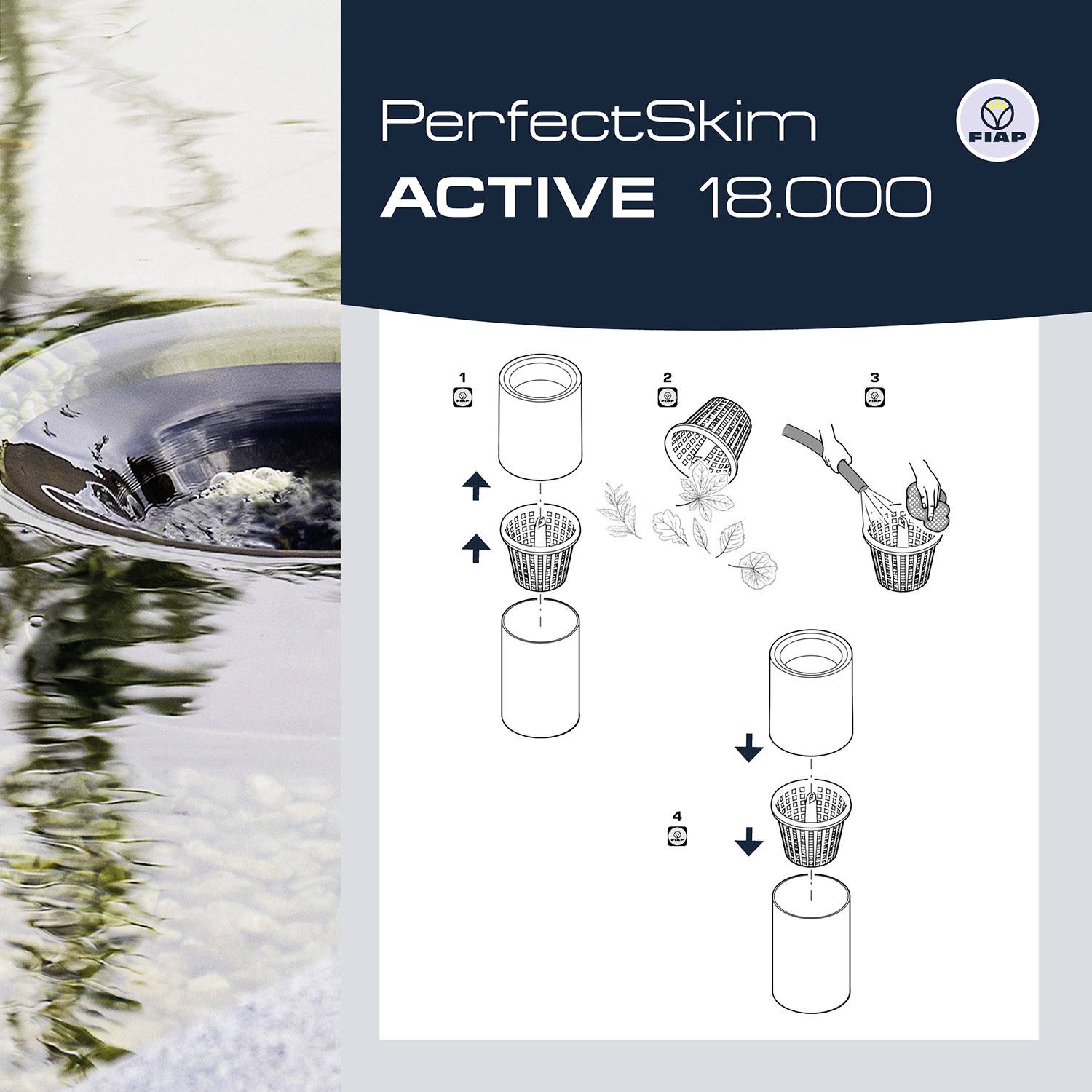 FIAP 2396 Skim Active 18.000 Teichskimmer (Ø x L) 300mm x 280mm 1St.