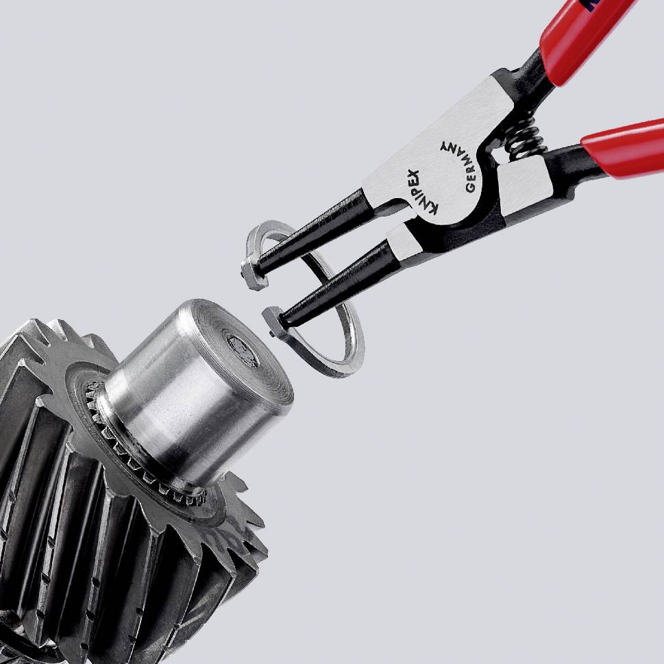 Knipex 46 11 A1 Seegeringzange Passend für (Seegeringzangen) Außenringe 10-25 mm Spitzenform (Details) gerade