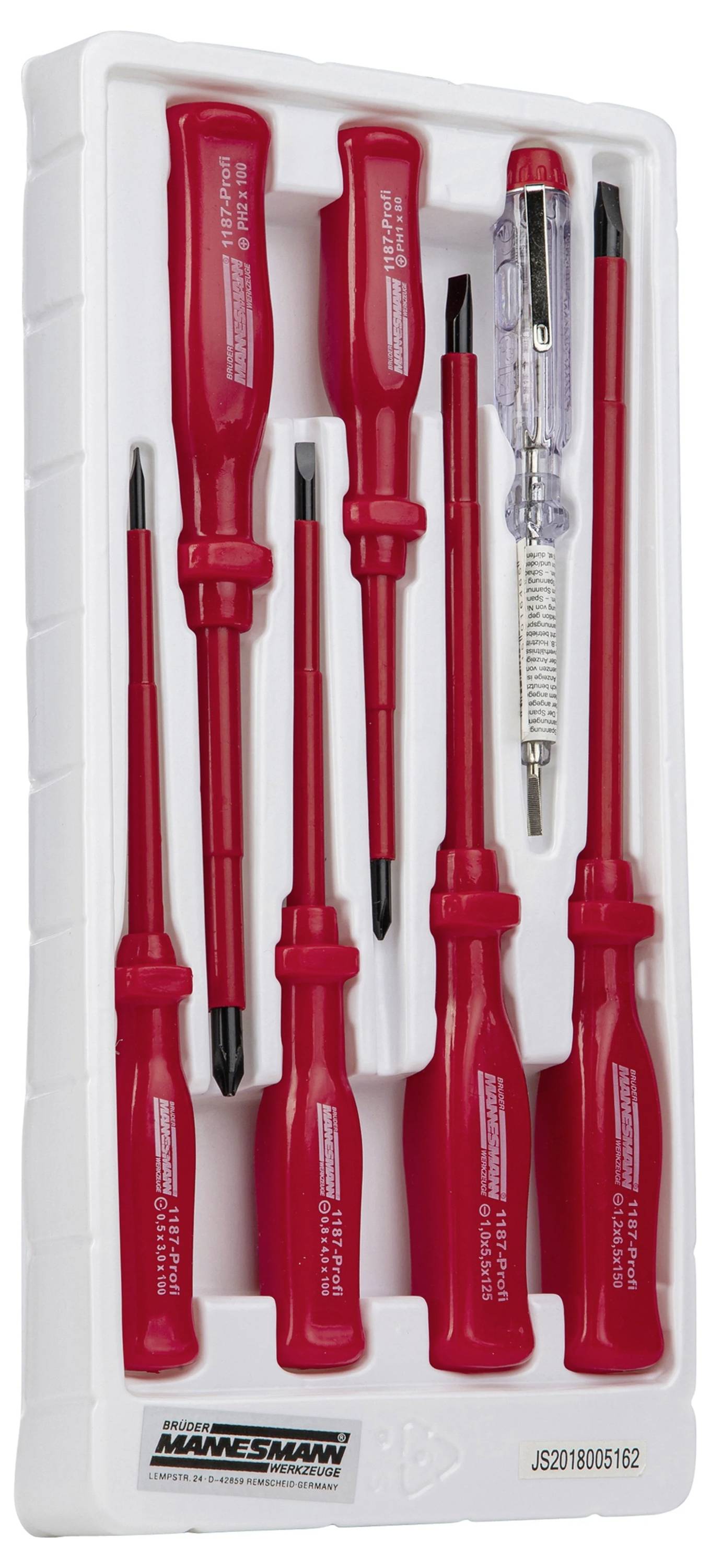 Brüder Mannesmann VDE Schraubendreher-Set 7teilig Schlitz, Kreuzschlitz Phillips