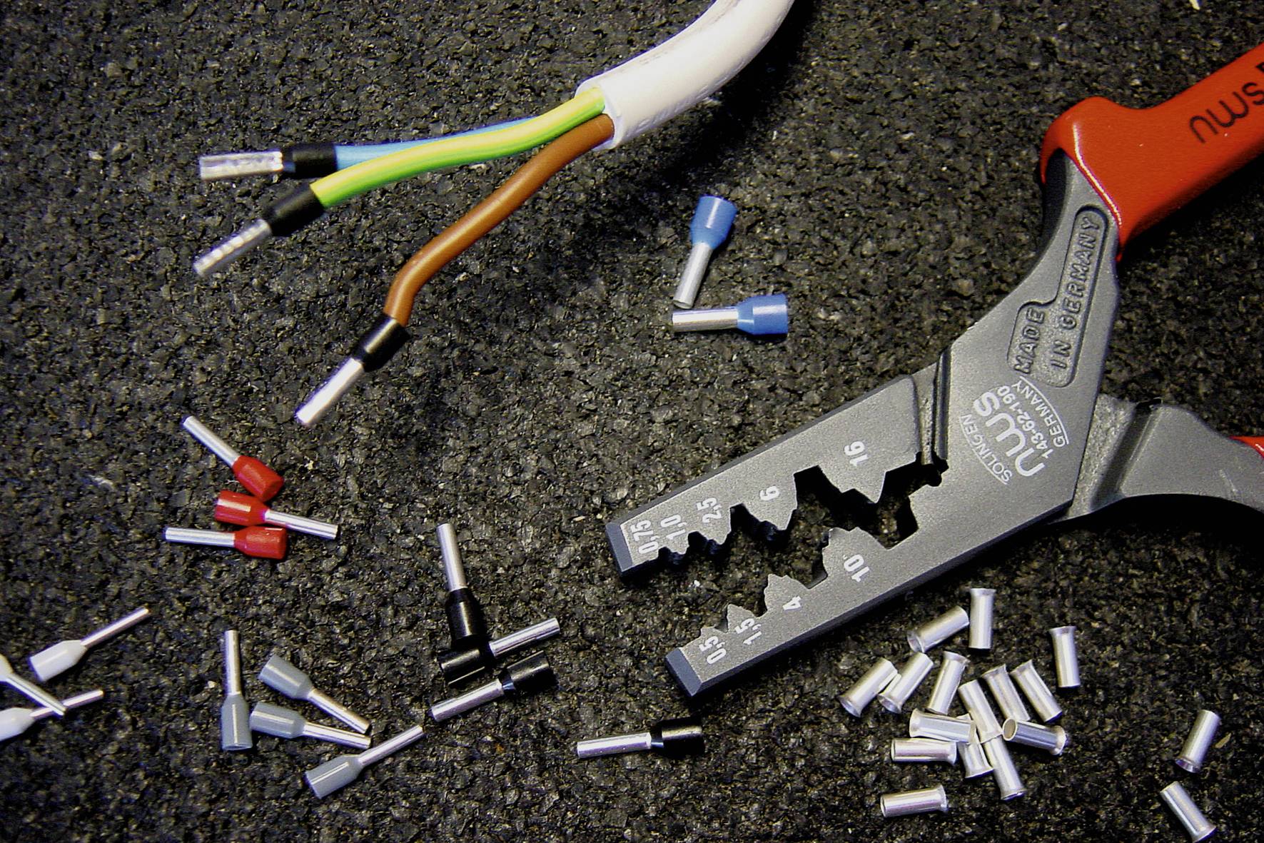 NWS 143-62-190 Presszange Aderendhülsen 0.5 bis 16mm²