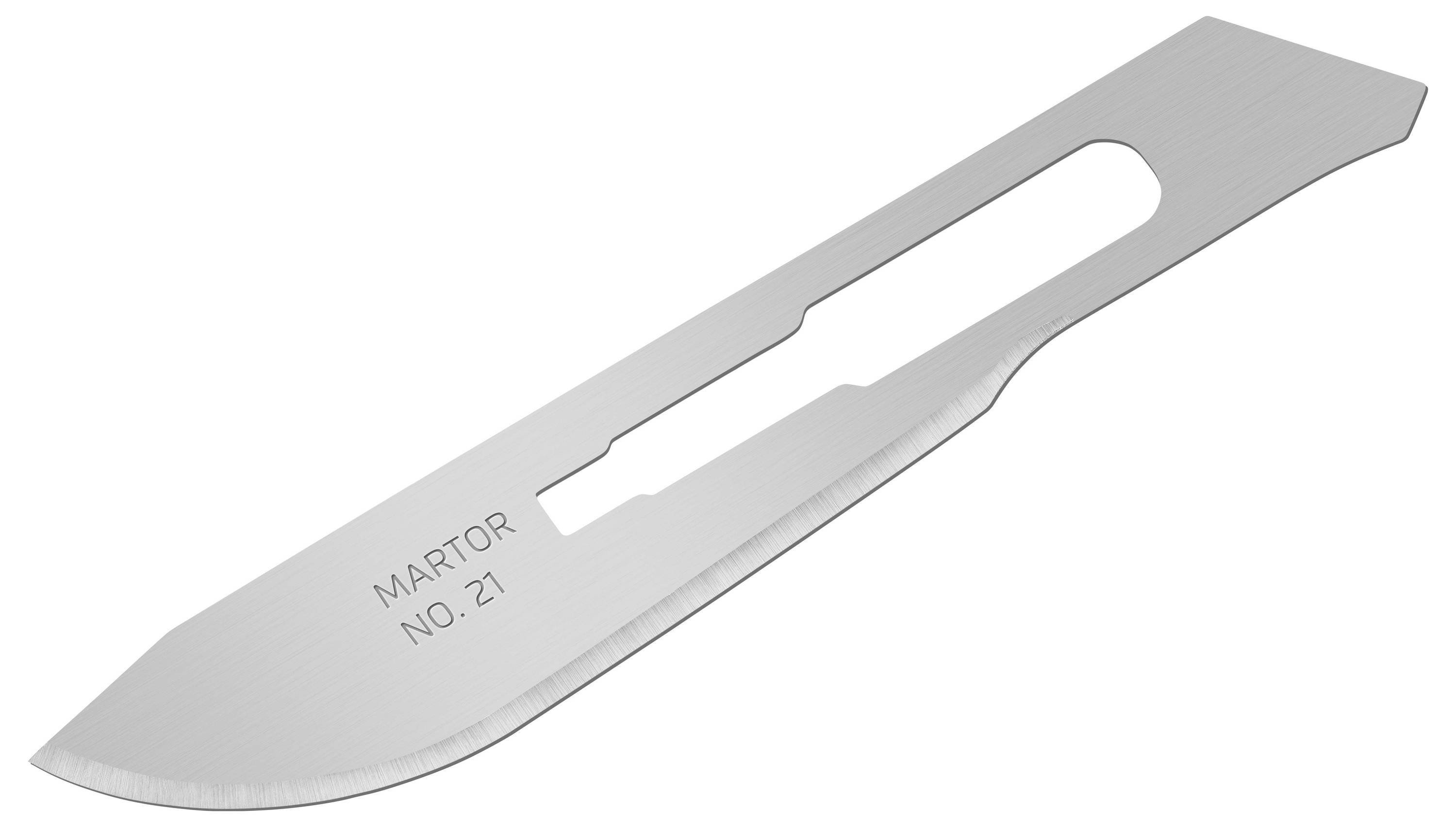 Martor SKALPELLKLINGE 21 Spezialschliff Skalpellklingen 66mm Stahl 10St.