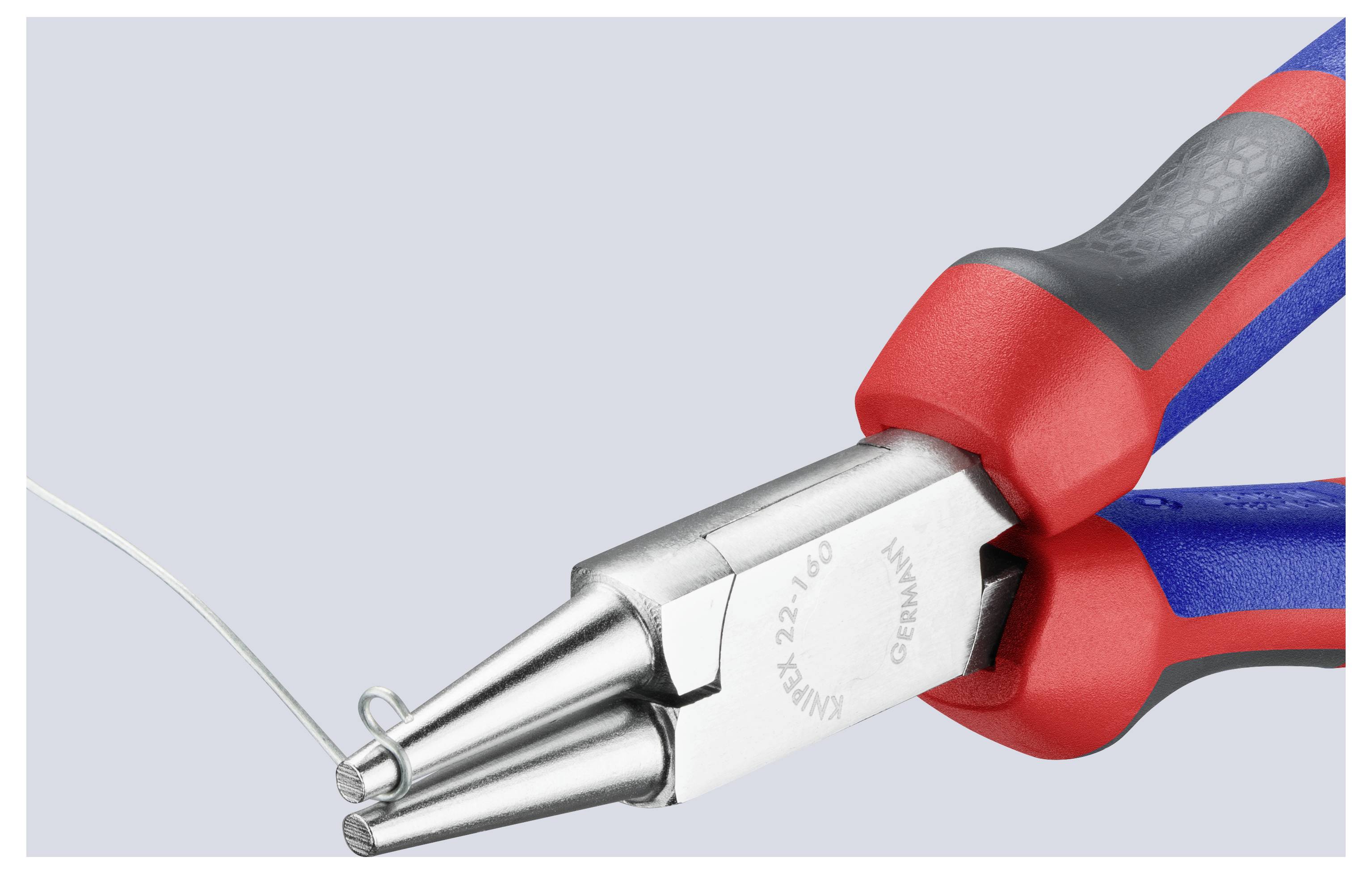 Knipex 22 05 160 Werkstatt Rundzange Gerade Chrom-Vanadium Elektrostahl 160 mm