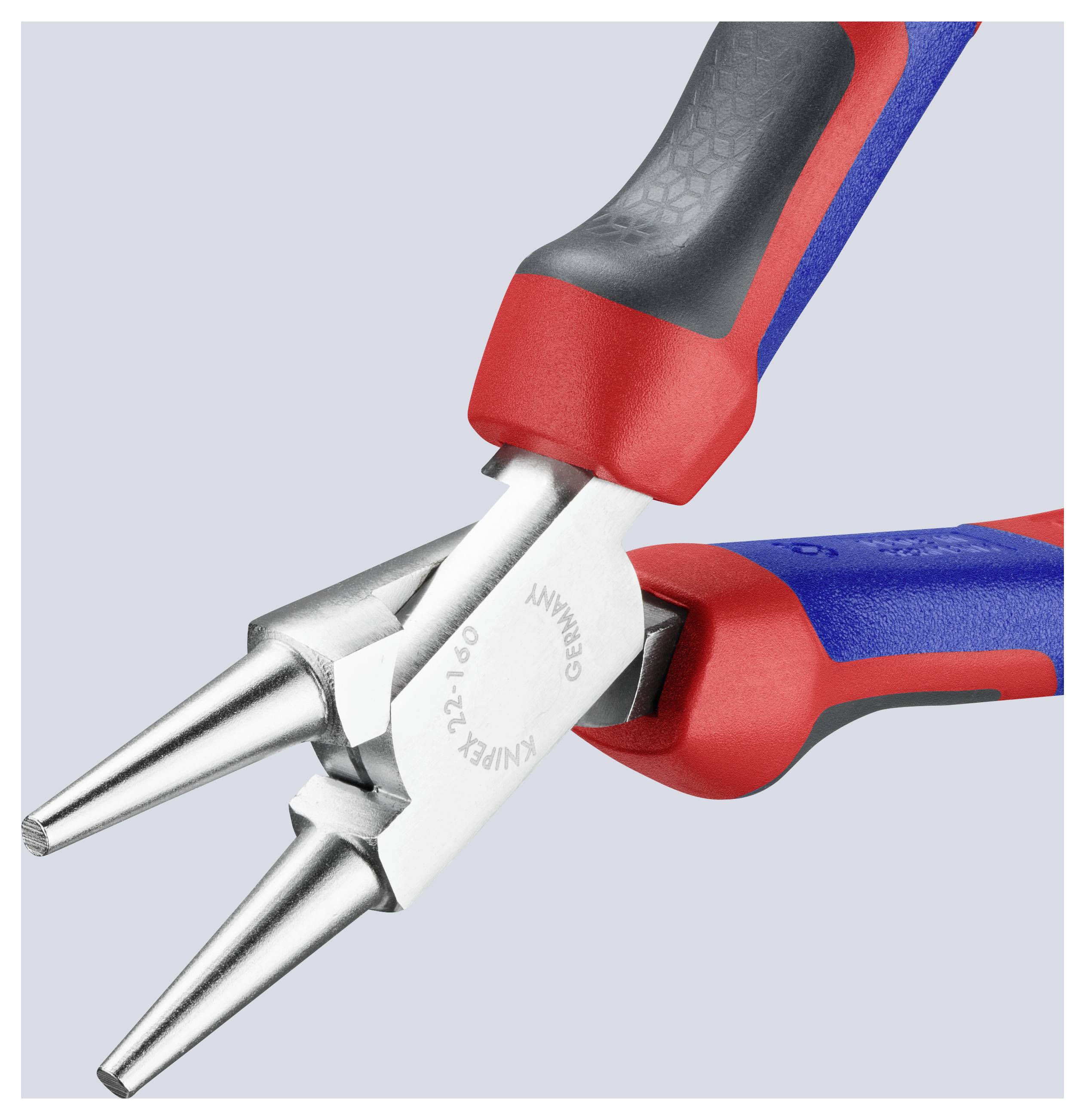Knipex 22 05 160 Werkstatt Rundzange Gerade Chrom-Vanadium Elektrostahl 160 mm