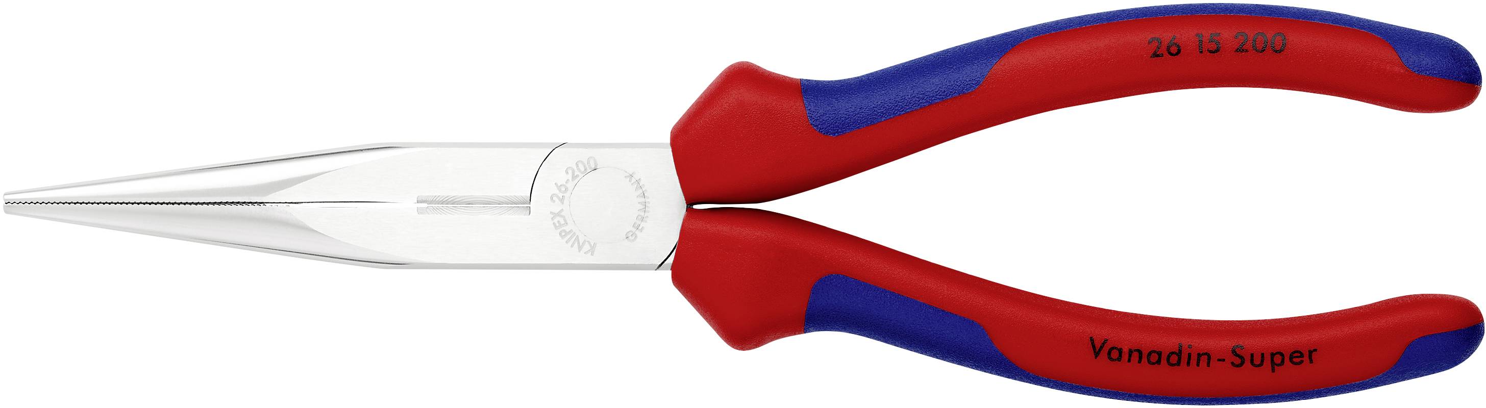 Knipex 26 15 200 Werkstatt Flachrundzange Gerade Chrom-Vanadium Elektrostahl 200mm
