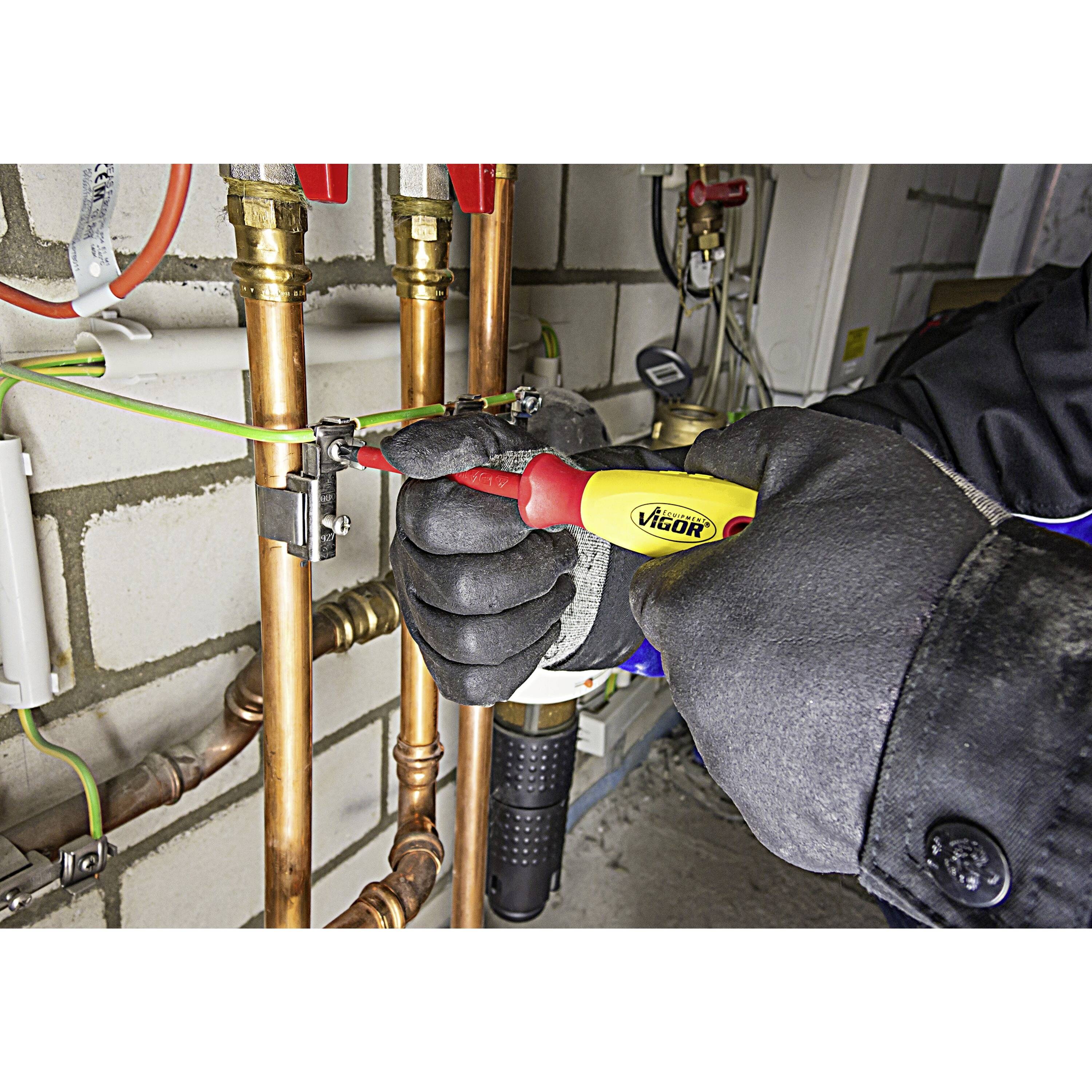 Vigor VDE Schraubendreher-Set 7teilig Schlitz, Kreuzschlitz Phillips